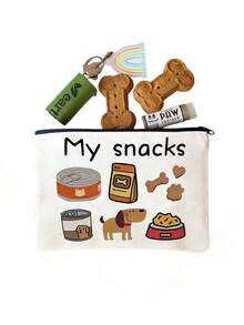 Adult Dog Snack Storage Bag, Cute Pet Snack Pattern, Lightweight Zipper Bag, Suitable For Travel, Odourless, Perfect For Pet Toys, Snacks, And Collars - The Perfect Gift For Dog Mums. - Multicolor - View 3