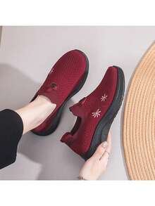 Novos Sapatos Esportivos Casuais Respiráveis, Sapatos para Caminhada com Sola Macia para Mães de Meia-Idade e Idosas