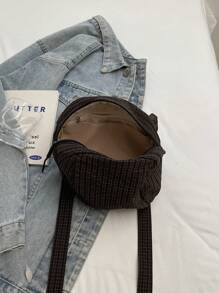 TIANDINGYU Women's Fabric Large Capacity Crossbody Shoulder Bag (Length 21cm*Depth 12cm*Height 19cm) - Black and White - View 8