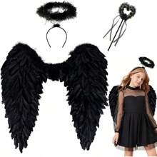 Angel Wings And Halo, Angel Costume For Woman Girls S Teens Angel Accessories For Halloween Party Cosplay