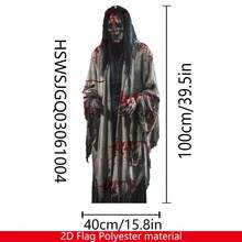 1 Piece, 2D Halloween Bride Flag, 15.8 Inches * 39.5 Inches, Halloween Horror Atmosphere Decoration Entrance Courtyard, Halloween Hanging Skull, Suitable For Courtyard Decoration, Halloween Decoration Flag