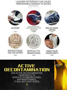 Shoe Cleaner Kit For Sneaker, White Shoe Cleaning Kit, With 2 Shoe Brush & Towel Included,Water-Free Foam Sneaker Cleaner,With Shoe Brush And Shoe Cloth,Work On White Shoe,Suede,Boot,Canvas,PU,Fabric,Etc,Cleaning Brush,Shoe Brush,Shoe Cleaner,Cleaning Tools - Multicolor - View 6