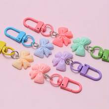 10 件生动的蝴蝶结钥匙扣 - 彩色树脂龙虾扣钥匙扣，带可拆卸环，非常适合背包和配饰，背包配件 | 生动的蝴蝶结设计 | 耐用的塑料钥匙扣，钥匙扣配件 - 彩色 - 查看 5