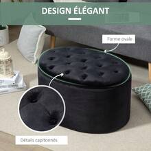 Storage Benches & Ottomans - Black - View 6