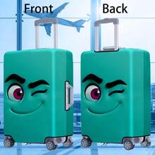 1 miếng 300g/mét vuông họa tiết biểu cảm vui nhộn, tấm bảo vệ hành lý dày dặn, phụ kiện hành lý dày dặn. Thích hợp cho công việc, chuyến công tác, kỳ nghỉ, du lịch, ký gửi hành lý và ngày tựu trường. Thêm sắc màu cho vali của bạn. Phù hợp cho vali từ 50-70cm. - Nhiều màu - Xem 10