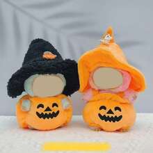 17cm Puppenkleidung Halloween Kürbis Kostüm, Weihnachtsdekoration Keramik Kürbis Puppe Dämon Kostüm für Labubu