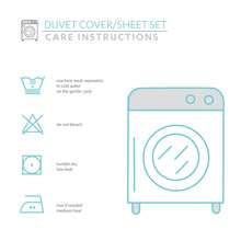 LUSH DECOR Belgian Flax Prewashed Linen Rich Cotton Blend Duvet Cover White 3Pc Set King/Cal King Halloween-Fall Decor-Room Decor - Gray - 查看 6