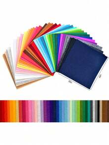 10/20/40Pcs Felt Fabric Sheets - 6 X 6 Inches, 1mm Thick DIY Craft Felt In 40 Random Colors - Ideal For Patchwork, School Projects And Decorations (15 X 15cm) - Multicolor - View 7