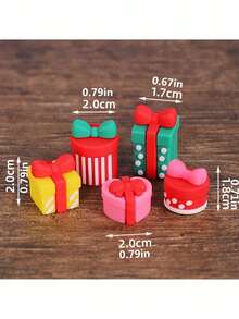 1 Set Or 1 Piece Christmas Teddy Bear Cake Decoration, Christmas Red Sweater Green Shirt Teddy Bear Ornament, Red And Green Striped Arch Gift Box Cake Decoration, Suitable For Baptism Birthday Cake Decoration, Christmas Theme Cake Decoration (Please Use With Tray Or Tube) - Multicolor - View 17