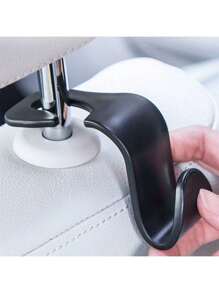 1pc Fashion Car Seat Back Multi-Function Hook, ABS Invisible Adhesive 7-Shaped Hanger, Suitable For Handbags, Jackets, Clothes Storage Bags, Wall-Mounted Easy Installation Plastic Car Storage Bag For Women Storage Organizer Travel Holiday Essential Fall Decor Autumn Halloween