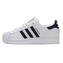 Adidas حذاء رياضي كاجوال مريح سوبر ستار الثاني، JQ4098 - أبيض وأسود - مشاهدة 1