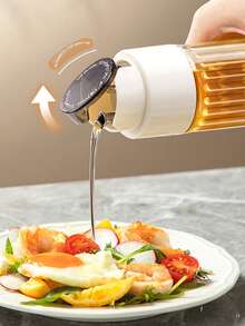 1 Chai dầu thủy tinh, Hộp đựng dầu gia dụng nhà bếp, Bình rót dầu dung tích lớn, Chai đựng gia vị nước sốt/giấm, Lon dầu chống rò rỉ - Nhiều màu - Xem 3