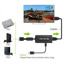 HD Video Converter For PS1/PS2/PS3 – Upscales To 1080p HD For Sharp, High-Definition Playback On Modern TVs & Monitors - Black - View 4