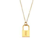 Ins Fashion Versatile Necklace Hip-Hop Multi-Layer Stainless Steel Letter Concentric Lock Necklace - Chữ H - Xem 5