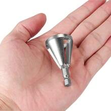 Broca desbarbadora y biseladora de acero inoxidable de 1 pieza de 22 mm, adecuada para todo tipo de taladros eléctricos de mandril, para eliminar rebabas en acero inoxidable, acero endurecido, acero dulce, cobre, latón, aluminio, fibra de vidrio y plástico. - Plateado - Ver 4