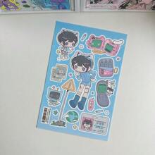 Nhãn dán nhân vật hoạt hình dễ thương, Thiết kế hoạt hình nhiều nhân vật, Nhãn dán trang trí tự dính, Nhãn dán hoạt hình tự dính tự làm, Thích hợp để trang trí sổ lưu niệm, Album, Hành lý/Máy tính xách tay/Ván trượt/Đàn ghi-ta/Tủ lạnh/Mũ bảo hiểm/Lịch, Làm quà tặng sinh nhật và ngày lễ - Nhiều màu - Xem 18