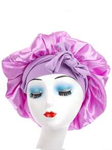 1pc Luxurious Satin & Silk Bonnet For Sleeping - Adjustable Comfort Fit With Tie Band - Unisex Night Hair Protection For Men & Women Home Bathroom Decor Spring Summer Autumn Winter Shower Towels For Beauty Salon, Hotel Sports,Home Essentials, Towel, Skin Care