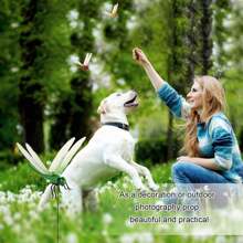 12pcs Dragonfly Clip, 12.4x3.54in 3D Fake Dragonfly Stakes Dragon Fly Ornament Dragonfly Garden Stake Decorative Garden Stakes For Indoor Outdoor Garden(4 Colors)