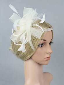 1 pièce Chapeau de Fascinateur élégant vintage avec voile, convient pour le jour des courses, la fête de mariage, polyvalent pour toutes les saisons