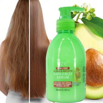​GZE Anti-Frizz Hair Serum - Instant Smooth & Shine, Humidity Block Technology, Heat Protectant Up To 450°F, All Hair Types​​