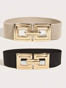 Mehrfarbiger gewebter Stroh Boho Vintage Gürtel, runde Schnalle, geeignet für Kleider, Alltag, Urlaub, Reisen