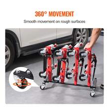 Car Dolly Rack Hydraulic Jack Stand Organizer With 4 Platform Capacity - Black - View 3