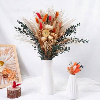 บูเก้หญ้าปุยฝ้าย 40/70ชิ้น -ยูคาลิปตัสเทียม และพืชแห้งหางกระต่าย สำหรับตกแต่งบ้านสไตล์โบฮีเมียน งานแต่งงาน ตกแต่งโต๊ะ บูเก้งานแต่งงาน ของขวัญวันเวเลนไทน์ วันแม่ วันเกิด วันสำเร็จการศึกษา ตกแต่งตอนเจ็ดและฤดูใบไม้ร่วง