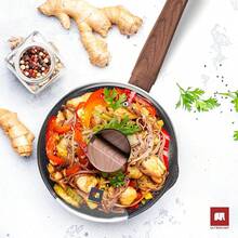 Olla Antiadherente Master Stone Tapadera de Vidrio Templado | Revestimiento de Piedra de Alemania% libre de PFOA, para estufa de inducción, gas o eléctrica. Olla Chica Blanca 1.9 L, 18 - Piedra maestra Gris - Ver 11