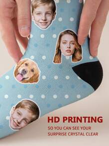 1 Pair Of Men's Mid Length Socks,Custom Dog Face Socks, Personalized Pet Face Socks With Photo Customized Funny Crew Sock Gifts For Men, Custom Valentine's Day Birthday Gifts Gag Gifts For Pet Lover,Customized Men Socks,Street Casual Chic, Fall,Dawg,Colorful,Cute,Adorable,Contracted,Funny,Custom,Unique,Customized,Personalized,Ideal Gifts For Him,Ideal Gifts For Her,Boyfriend,Girlfriend,Family,Friends,Her