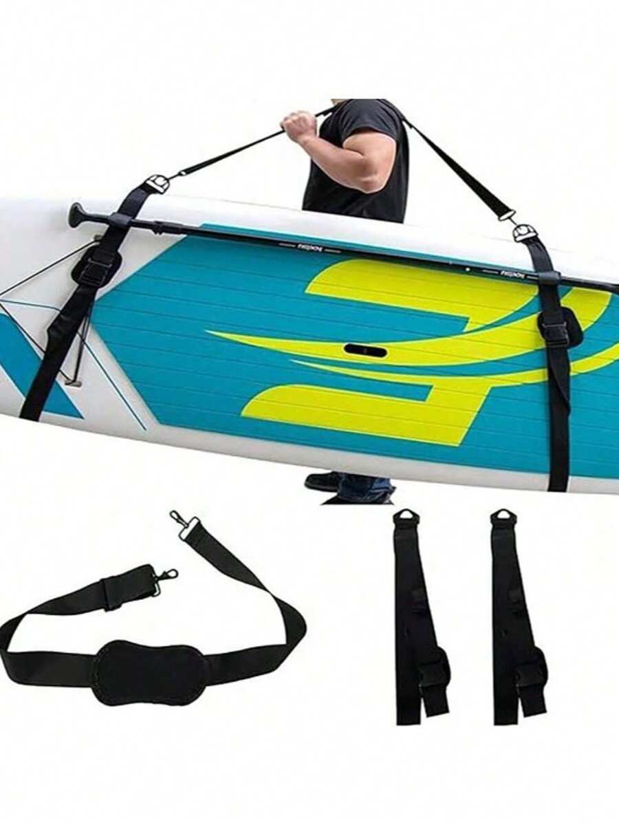 Kayak Shoulder Strap, Surfboard Paddle Board Accessories, Hands-Free Carrying Strap For Boards - Black - View 1