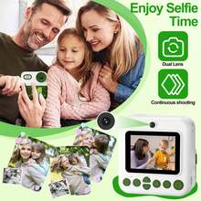 2.4-Inch Compact Digital Camera - Flash, Selfie Mode, Video Recording, Instant Thermal Printing - Ideal Birthday Gift.