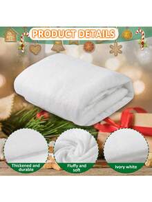 1pc Of Christmas Artificial Snow Blanket, Perfect For Christmas Holiday Decorations, Home Holiday Celebrations, Christmas Atmosphere Decorations, And Christmas Party Scene Settings, Perfect For Christmas And Christmas Theme Parties Home Decor Christmas Decorations Room Decor Winter