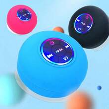 Bluetooth Shower Speaker Portable Bluetooth Speaker 360 HD Surround Sound Waterproof Wireless Speaker With Suction Cup Colorful LED Lights Built-In Mic Shower Radio For Party Travel Beach