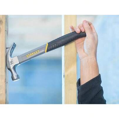STANLEY Curved Claw Hammer, Fibreglass Shaft (Multi Colour) - (TK4247)