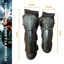 Rodilleras Coderas Motociclista Y Bicicletas Protección 4 PAZ - Negro - Ver 4