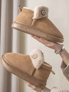 Pantuflas casuales y elegantes con diseño de animales de dibujos animados, aptas para el hogar, la oficina, exteriores y todas las estaciones - Caqui - Ver 3