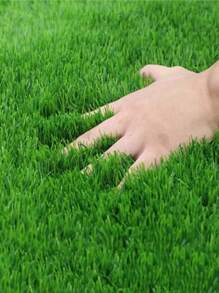 1/2/3Pcs Lush Artificial Grass Mat - Faux Turf Carpet For Outdoor, Wedding, And Balcony Decor Durable Plastic Green Lawn Rug - Green - View 6