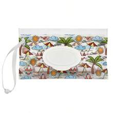 1pc Portable Wet Wipe Bag Tissue Dispenser Box, Baby Wet Wipes Storage Organizer Holder, Flip-Top Handle Design, Waterproofbaby Shower Family Decorations Gifts - Color as Shown - View 20