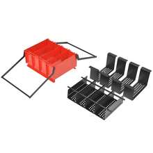 vidaXL Paper Log Briquette Maker Steel 15"X12.2"X7.1" Black And Red - Red - View 4