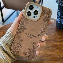 Esta funda de silicona suave es compatible con los modelos 16 Pro, 15, 14 Plus, 11 Pro, 13, 12, X, XS, XR y XS. Presenta un exclusivo diseño de lujo en piel marrón. Modelo TTXYP04SHHH. - Marrón - Ver 3