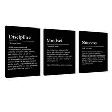 3pcs Quotes Modern Success And Discipline Wall Arts Canvas Posters, High Definition Printing Optional Frame, Inspirational Poster, Suitable For Living Room, Bedroom, Dining Room Home Decoration Hanging Paintings, Printed Materials, Room Corridor Decoration, Artwork, Ideal Gift For Friends - Black and White - View 14