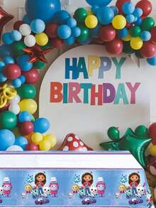 Gabby's Dollhouse 81-elementowy zestaw jednorazowej, dekoracyjnej zastawy stołowej w stylu fioletowym, w stylu domku dla lalek Gabby, w tym 10 szt. papierowych talerzyków, kubków, noży, widelców i łyżek o średnicy 7 i 9 cali, 20 szt. chusteczek higienicznych i obrusów, odpowiedni dla 10 osób na przyjęcia i spotkania. To niezbędna dekoracyjna zastawa stołowa na przyjęcia urodzinowe w stylu lalki Gabby, niezbędna dla fanów Gabby i dzieci na spotkaniach rodzinnych, Halloween, Boże Narodzenie i Święto Dziękczynienia.