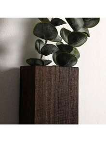 Wall Planters For Indoor Plants Wood Wall Decor For Bedroom Living Room Modern Farmhouse Wooden Pocket Wall Vases For Dried Flowers And Faux Greenery Plants - Brown - View 6