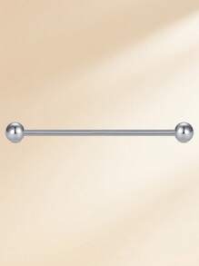 1pc Funky Stainless Steel Spiked 14G Industrial Barbell For Women Men For Daily Decoration, 32/35/38mm Industrial Piercing Jewelry Cartilage Earring Helix Conch Tragus Iindustrial Bar