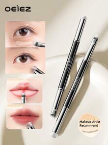 OEIEZ 双头唇刷，可伸缩唇刷，用于口红唇彩的化妆刷，适合日常旅行化妆，荧光笔和遮瑕刷唇部化妆刷