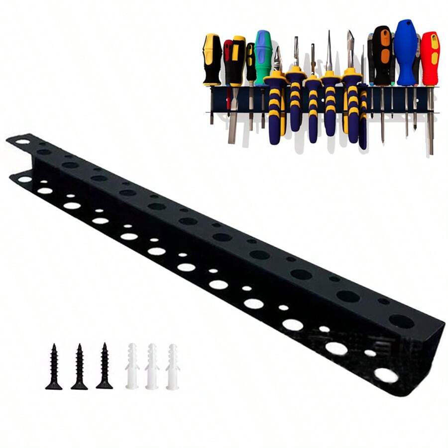 Screwdriver Holder Wall Mounted Screwdriver Pliers Organizer Garage Storage-Rack - Black - View 1