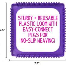 Made By Me Telar Manualidades Premium - Kit Tejido 378 Lazos - Set Completo Tejer - Juguete Creativoíris - Regalo Infantil - Telar de tela definitivo - Ver 7