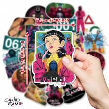 SQUID GAME 25张/套贴纸，趣味独特设计，包含人物、符号和游戏场景涂鸦贴纸，完美适用于笔记本电脑、手机、水瓶、剪贴簿、DIY项目，粉丝礼物之选。 - 彩色 - 查看 9