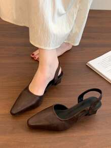 2025 New Vintage Mary Jane Shoes For Women, French Style Low Vamp Thick Heel Small Leather Shoes High Heels, Autumn, Elegant, Women Pumps, Elegant