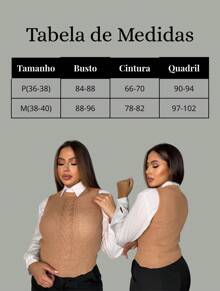 KIT 2 Coletes De Frio Trico Sem Gola Curto Moda Feminina Inverno Tendencia NOVIDADE Blogueira